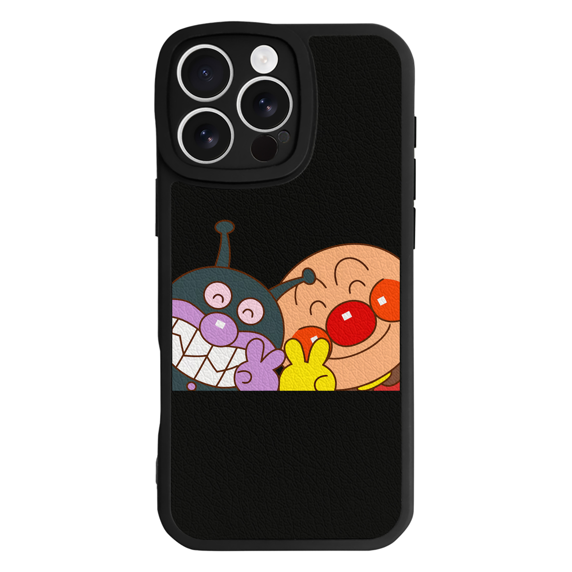 （画像用） アンパンマン Anpanman 【iPhone 16シリーズ対応】シリコンスマホケース（レザー調） 材質：シリコン